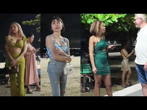 [4k] How is thailand now? Pattaya beach road nightlife 2024 |