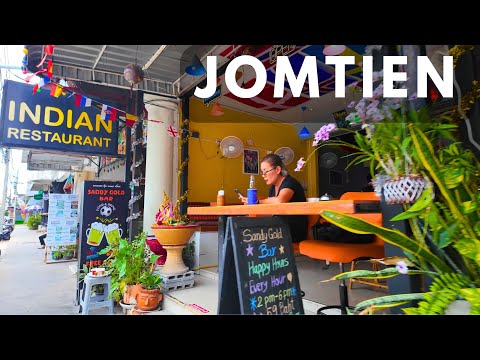 [4K] Walk along Jomtien Beach, Pattaya, Thailand 2024