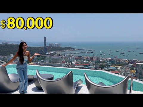 $80,000 (2.8M THB) Stunning Pattaya Beach View Condo for Sale | Thailand House Tour