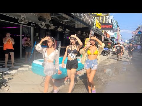 8K Nightlife Bars & Clubs Beautiful Girls Pattaya Thailand Treetown bar Complex MIT , Myth area
