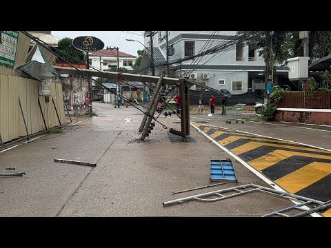 Extended look at storm damages in Pattaya this afternoon. Luckily, no injuries.