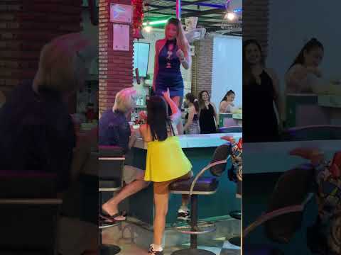 Pattaya, Bar girls dancing on the table in the bar, Walking street #shorts #thailand