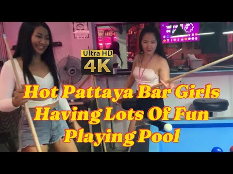 PATTAYA BAR GIRLS PLAY POOL JOMTIEN #freelancers #Greatfun Hot Ladies #Cheap Beers Soi 7 #Lowseason