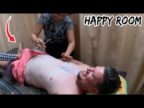 Pattaya barbershop HAPPY ROOM 4 girls serviced me inside!