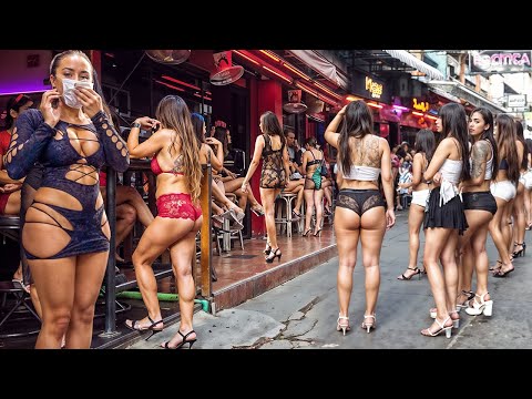 Pattaya's Dynamic Streets, Soi 6 & Soi 6/1 – Immersive Walk from the Beach to the Runway Market 2024