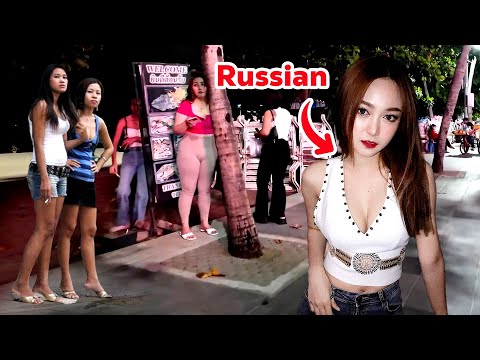 4k beach road freelancers and walking street pattaya nightlife scenes