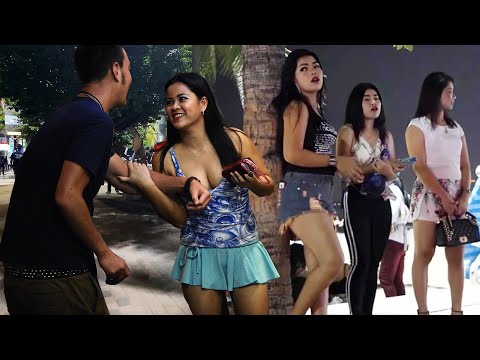 4K How is pattaya now  so many freelancer waiting for customer pattaya beach road nightlife scenes