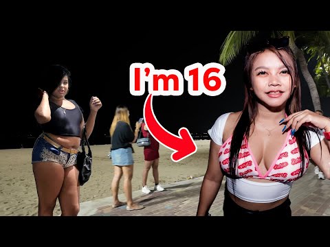 4K how is thailand now pattaya beach road new face freelancer nightlife street scenes