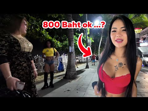 4k how much beach road Walk around pattaya beach road pattaya thailand nightlife