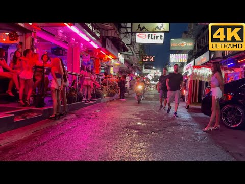 [4K] Pattaya nightlife walking Soi 6 – Thailand July 2023