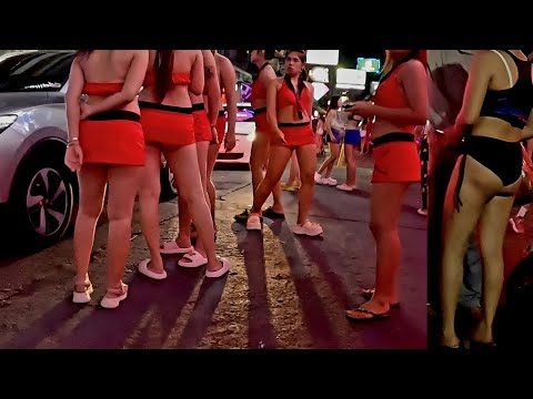 [4k] Pattaya soi 6 Night club and Bar | Sexy Bar girls #thailand