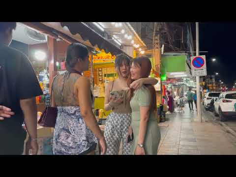 [4k] Thailand Pattaya Nightlife! Soapy massage shop, Soi Bua Khao, Walking street look around!
