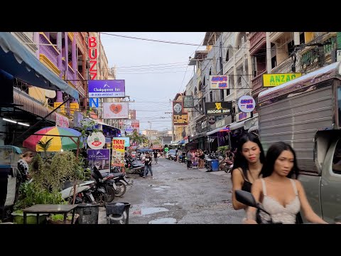 8K Beautiful Girls Nightlife Pattaya Thailand Bars and GoGo Clubs soi Chaiyapoon Lengkee LK Metro