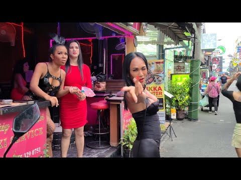 8K Pattaya Thailand Beautiful Girls Ladyboys Nightlife Bars GoGo Clubs soi Lengkee Buakao Treetown