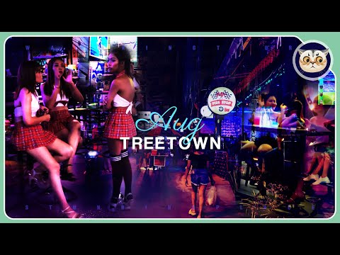 Explore Tree town during low season | 4K Pattaya nightlife Aug 2024 Thailand
