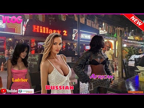Ladyboy Russian & African Love Freelancers of Bangkok & Pattaya Nightlife Thailand Recent 2024  🇹🇭