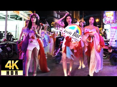 Pattaya 4K Walk Soi BuaKhao, Soi 7, Soi Made in Thailand. Thailand 2024.