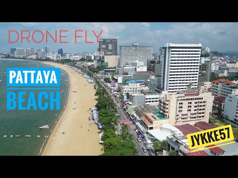 Pattaya Beach 2024 Drone Fly, Pattayan rantoja