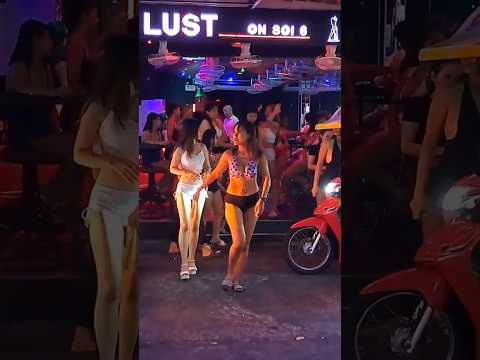 Pattaya famous partystreet Soi6 walkingstreet of Pattaya Thailand #shorts
