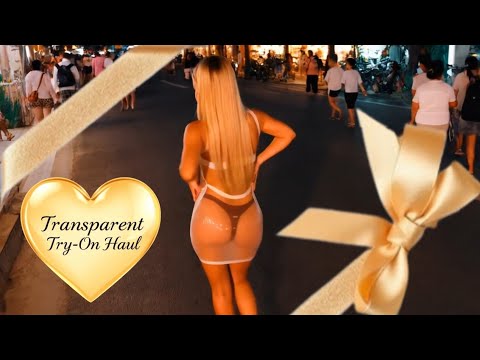 See Through Dresses Try On Haul Pattaya Nightlife Transparent Outdoor