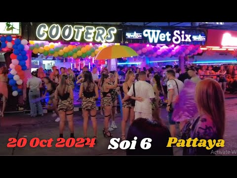 Soi 6 Nightlife Live – Pattaya Live – Thailand Date 20th Oct 2024 @soloDVlogs