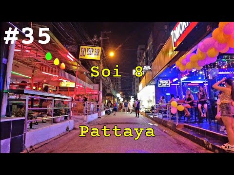 Soi 8 Pattaya 2024 | 23JAN | many bars | Thailand nightlife | bargirls waiting for customers