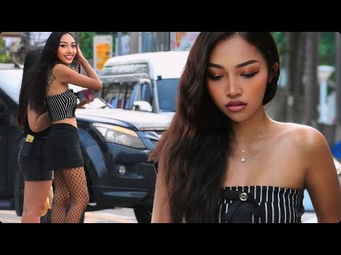 STUNNER WITH A BEAUTIFUL FIGURE! Pattaya Street Scenes, Thailand 2024