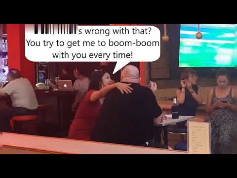 Thailand pattaya night life with bar girl