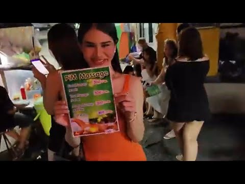 Thailand walking street nightlife