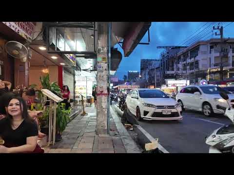 Walk along Central Pattaya, Second Road. Thailand today 2024