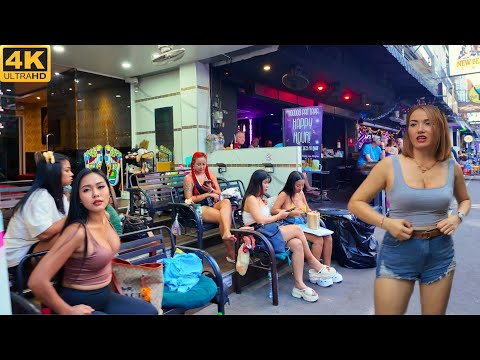 [4K] How is Thailand Now? Pattaya Soi Buakhao, Soi Honey, Soi Boomerang, Beach road