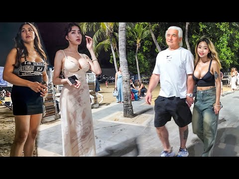 Pattaya Beach Road Freelancers in Windy Evening – 2024