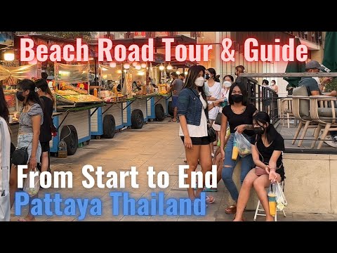Pattaya Beach Road Tour, start to end. Bars, Restaurants, Shops, Sois, Alleys + A Secret! – Thailand