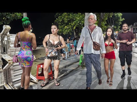 Pattaya Beach Road Walk, A lot of Beautiful Girls!