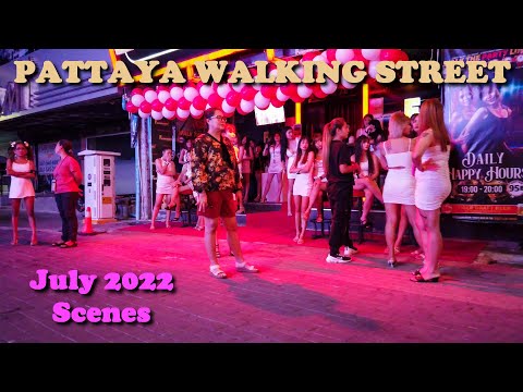 Pattaya Nightlife – Walking Street pov scenes 👯 Show – Bar Girls – GoGo – Bars – Clubs – July 2022
