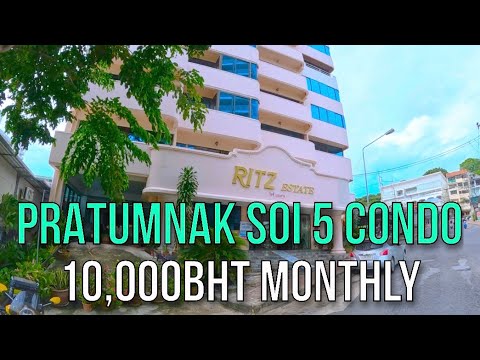 PATTAYA PRATUMNAK SOI 5 BUDGET FURNISHED CONDO HIGH SEASON REVIEW – RITZ ESTATE – 10,000BHT A MONTH