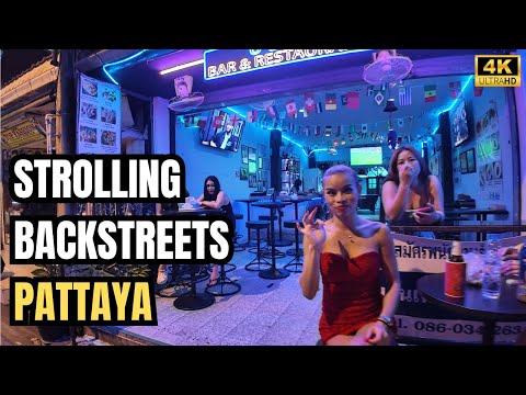 Strolling the Backstreets of Pattaya – Beach Road | Midnight Beer Town | 4K Walking Tour