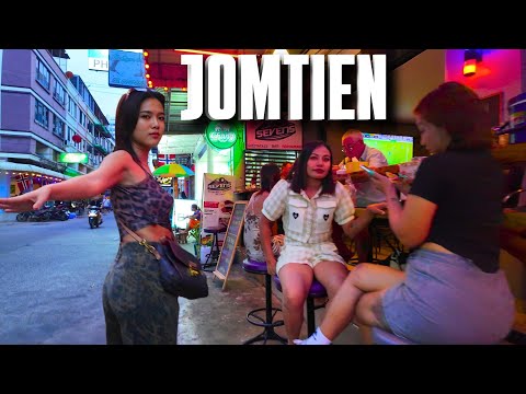 [4K] JOMTIEN beach, the best area in PATTAYA, THAILAND 2025