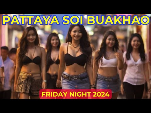 Pattaya Night Life Soi Buakhao. So many bars and bar girls.