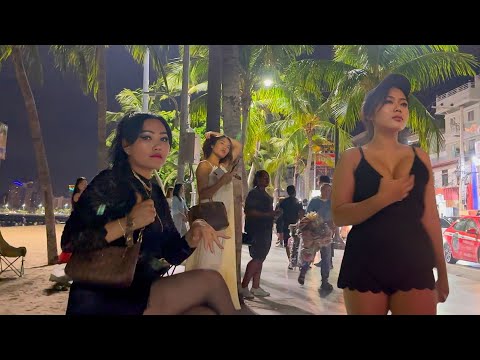 [4K] Best quality! Beach Road Pattaya August 2025! So Many Freelancers waiting!