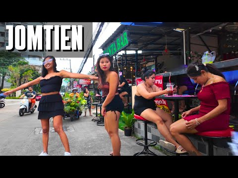 [4K] JOMTIEN beach, the best area in PATTAYA, THAILAND 2025