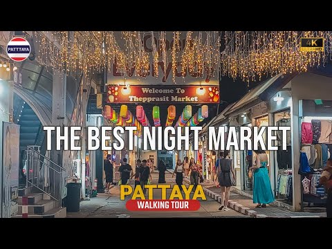 🇹🇭 4k Exploring Pattaya BIGGEST Night Market Thepprasit Night Market Street Food & Shopping
