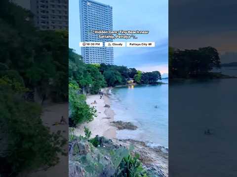🏝️Hidden Gem; Tiny small beach near Sattahip, Pattaya City 🌊. #beach #pattaya #thailand #travel