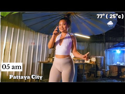 Pattaya, Thailand Girls are  Beautiful! "05 AM" Walking Street Rainy Night Scenes